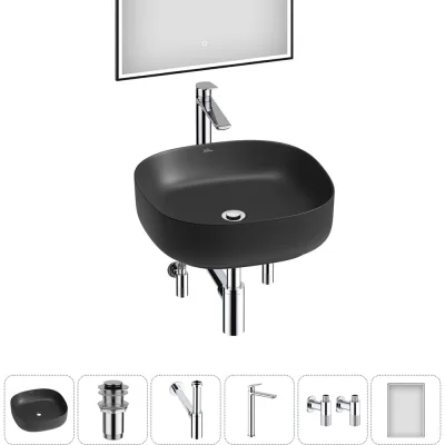 Набор Wellsee 6 в 1 Belle Spa 3.0 накладная раковина 45x45 см 20218511R