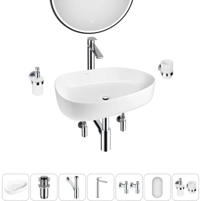 Набор Wellsee 7 в 1 Belle Spa 3.0 накладная раковина 55x40 см 20218521R