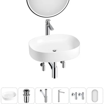 Набор Wellsee 6 в 1 Belle Spa 2.0 накладная раковина 55x45 см 20218433R