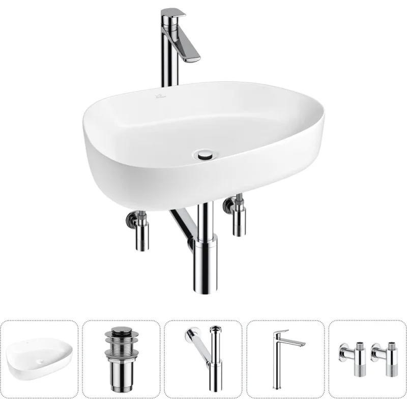 Набор Wellsee 5 в 1 Belle Spa 3.0 накладная раковина 55x40 см 20212729R