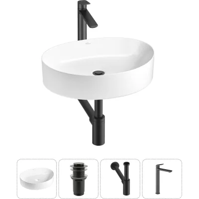 Набор Wellsee 4 в 1 Belle Spa 2.0 накладная раковина 50x38 см 20212586R
