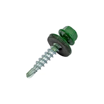 Кровельный саморез Rizzel 4,8x70 RAL 6002 сверло №1, 100 шт 00000334819