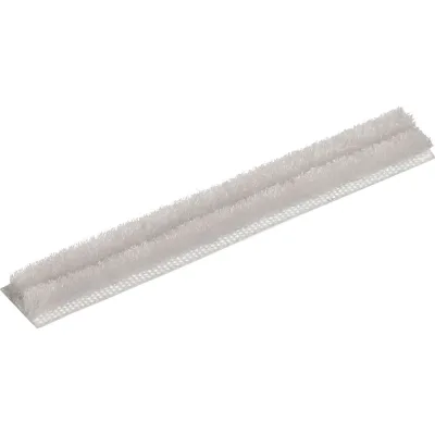 Щёточный уплотнитель Mebax 9,5x4, серебро, 4Р, на клею, на плёнке, 6 м 00-00002118
