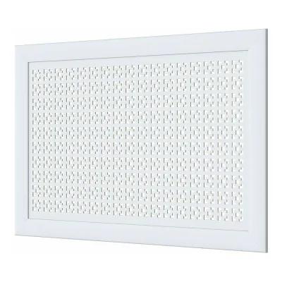 Декоративный экран для радиаторов и батарей Cosca Decor Модерн 600x900 мм, белый, дамаско, с рамкой СПБ002099
