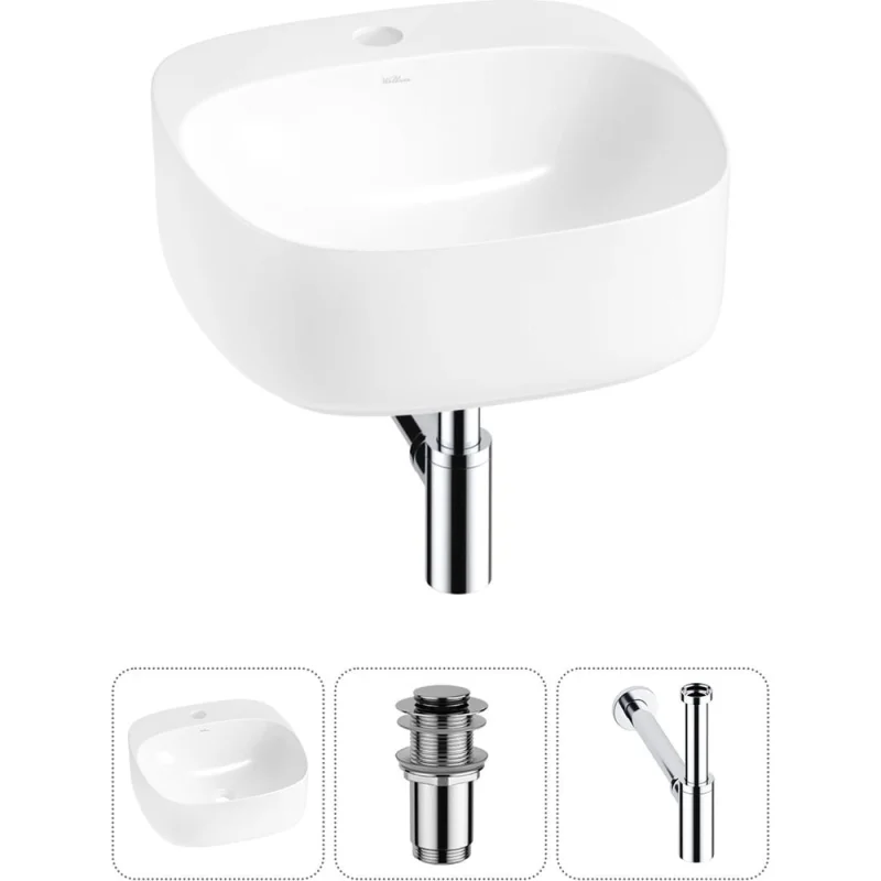 Набор Wellsee 3 в 1 Ideal накладная раковина 42x42 см 20214083R