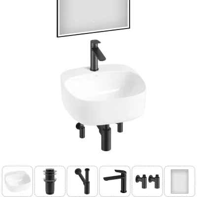Набор Wellsee 6 в 1 Ideal накладная раковина 42x42 см 20218676R