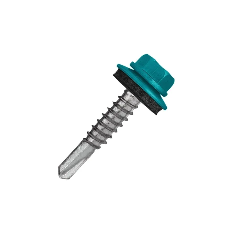 Кровельный саморез Rizzel 5,5x25 RAL 5021, сверло №3, 250 шт. 00000334926