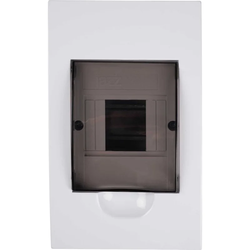 Щит распределительный бокс модульный встраиваемый Jazzway PDB/R 1004 белый с прозрачной крышкой 4 модуля (ЩРВ-П-4) IP41, 5071728