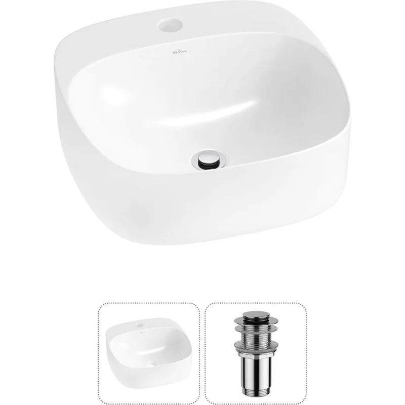 Набор Wellsee 2 в 1 Ideal накладная раковина 42x42 см 20214079R