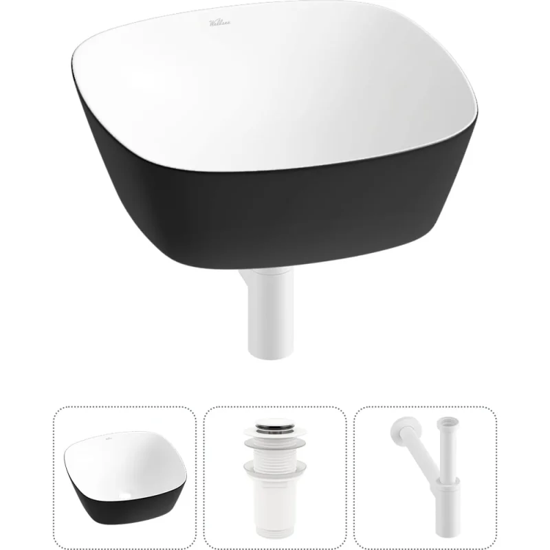 Набор Wellsee 3 в 1 Ground Breaking накладная раковина 40x40 см 20212178R