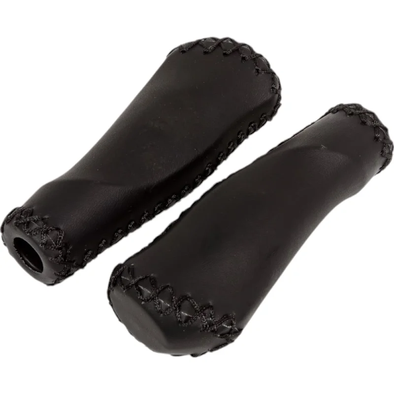 Грипсы JOY KIE MTB HL-GB310, 135 мм, эргономические, резина/кожзам, черные H000008037