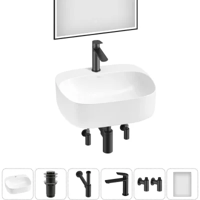 Набор Wellsee 6 в 1 Ideal накладная раковина 50x42 см 20218708R