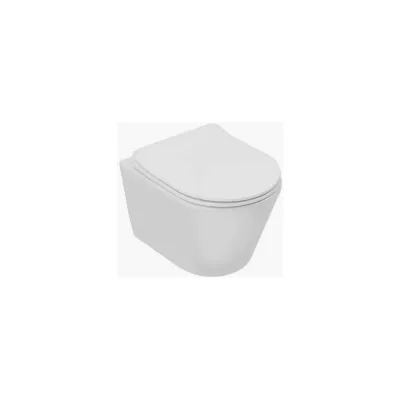 Унитаз подвесной с сиденьем Aquanet Atago 3.0 W SHORT TORNADO (Soft Close-SLIMSEAT) 348006