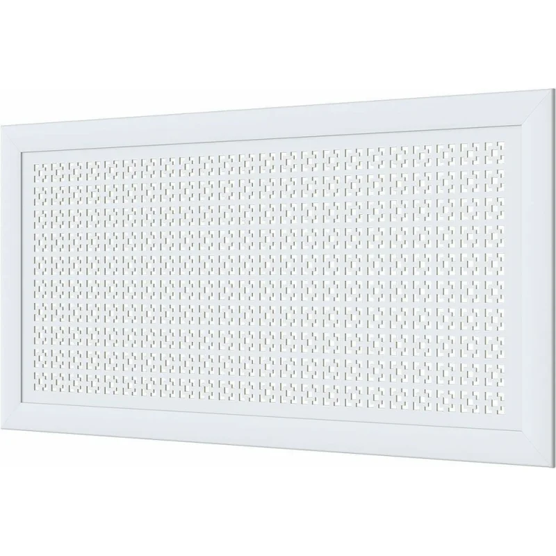 Декоративный экран для радиаторов и батарей Cosca Decor Модерн 600x1200 мм, белый, дамаско, с рамкой СПБ002100