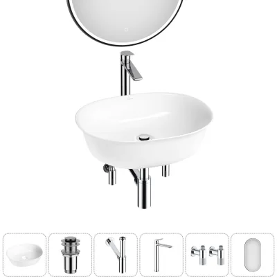 Набор Wellsee 6 в 1 Brillant iCon накладная раковина 50x40 см 20218723R