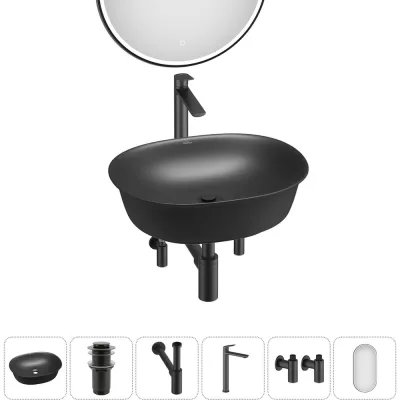 Набор Wellsee 6 в 1 Brillant iCon накладная раковина 50x40 см 20218732R