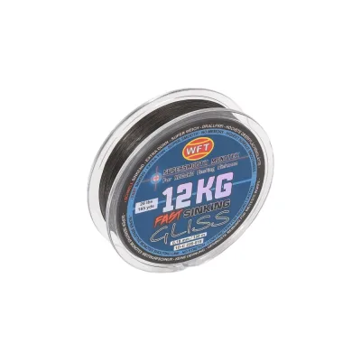 Плетеная леска WFT KG GLISS SINKING Black 150/018 1D-C-226-018