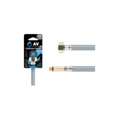 Гибкая подводка для воды AV Engineering nylon Lt иголка М10 длинная - гайка 1/2", 120 см AVE210120