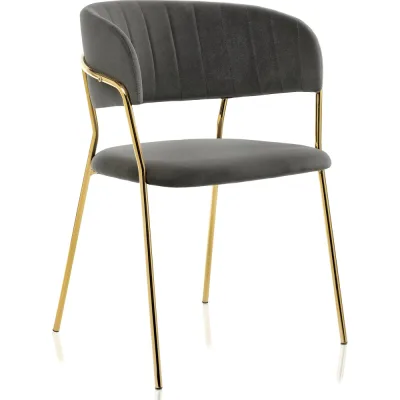Стул Woodville Kamelia dark blue, gold 15320