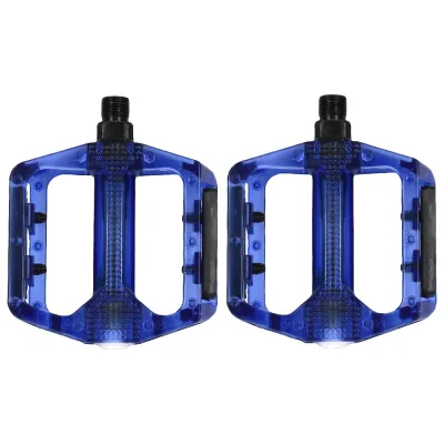 Педали Feimin FP-801blu,110х100мм, BMX, база пластик, стальная ось, 327гр, синие, подшипник H000010700