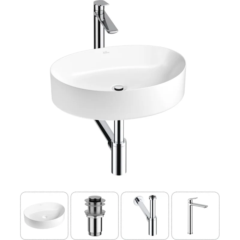 Набор Wellsee 4 в 1 Belle Spa 2.0 накладная раковина 50x38 см 20212585R
