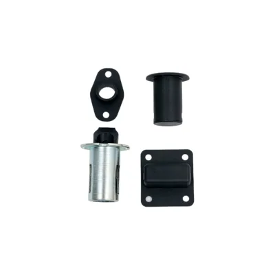 Запирающее автоматическое устройство Doorlock DL1902/35SET в комплекте с направляющей втулкой и ответными частями для пассивных створок, для тяг 1932 75415