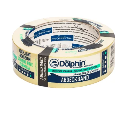 Многофункциональная малярная лента Blue Dolphin Masking Tape желтая, 38мм х 50м 01-7-14 ST627