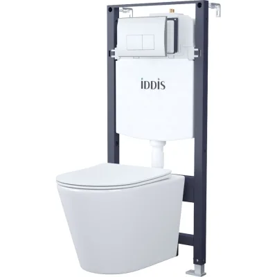 Комплект IDDIS 3в1: подвесной унитаз, инсталляция и клавиша смыва BASC010i73