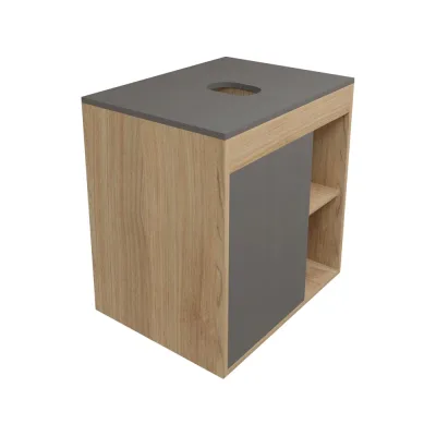 Тумба подвесная Teymi Nura 60, дуб эврика/графит матовый T60529 ЦБ-00269240