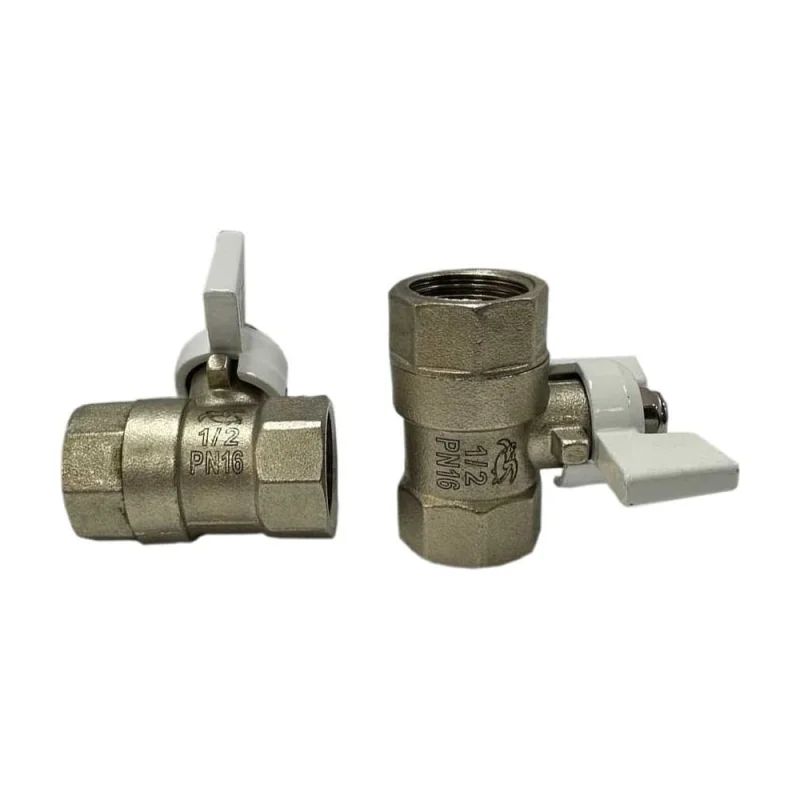 Шаровой кран KOFULSO серия BRASSCO BLITZ 1/2 " ручка-бабочка BP/ВP (ник.) Кр15 ВР/ВР бн