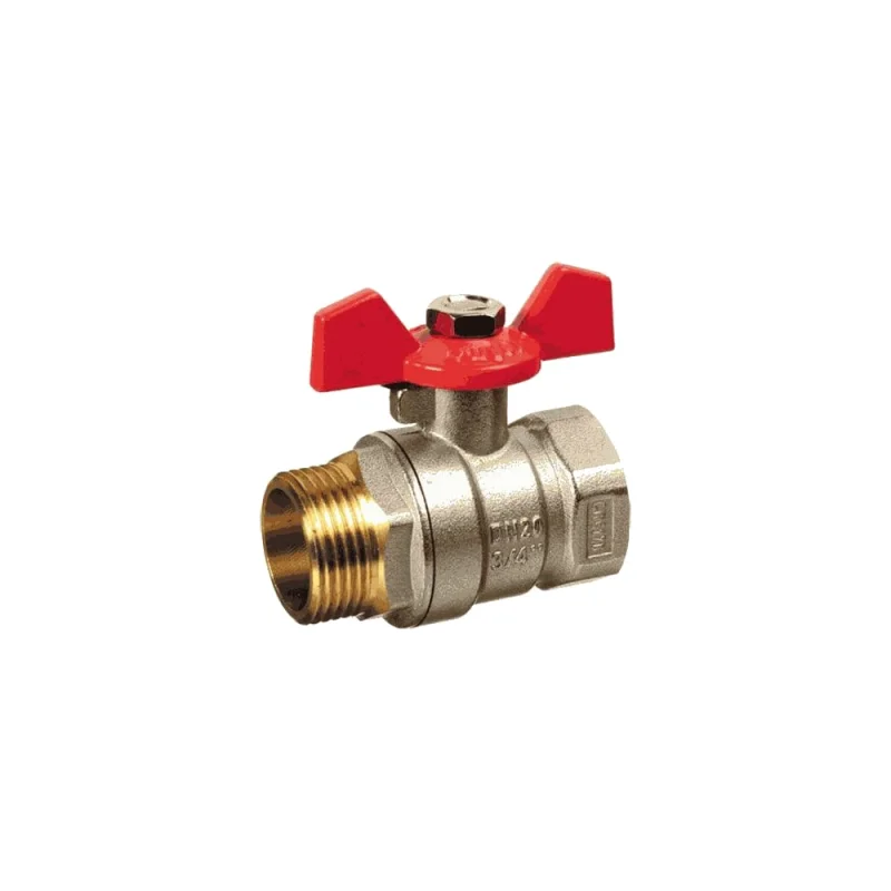 Шаровой кран Terma RED 1 в/н бабочка 26134