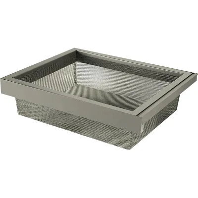 Выдвижная корзина Mebax металлическая сетка 700-420 664х420х140, серый жемчуг 00-00001104