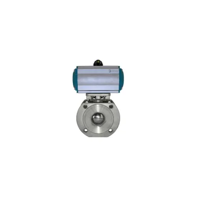 Кран шаровой межфланцевый NEWKEY AISI304 DN50 (2), с двухсторонним пневмоприводом AT63D NK-BIFp50/4*AT63D