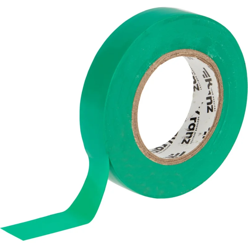 Изолента ПВХ KRANZ 0,13х15 мм, 25 м, зеленая KR-09-2103