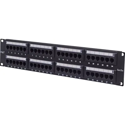 Патч-панель W&amp;T 19", 48 портов RJ-45 WT-2029B-KR-48 PORTS