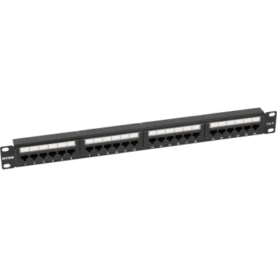 Патч-панель NTSS 24 UTP порта RJ45, cat.6, 1U, Dual IDC, без органайзера NTSS-PP-1U-24-UTP-RJ45-6-D