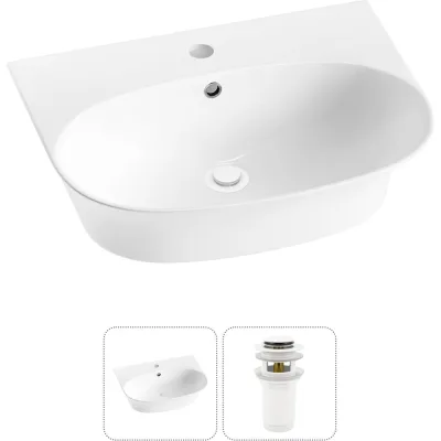 Комплект Wellsee 2 в 1 Lavinia Boho Bathroom Sink накладная/подвесная раковина 55x43 см 20216696R