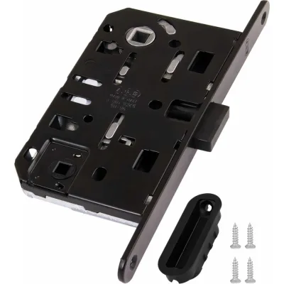 Замок магнитный AGB MEDIANA POLARIS WC, черный, межкомнатный, с ответной планкой B04102 (B05102)