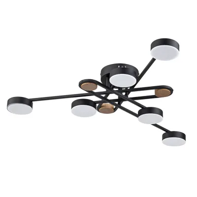 Люстра светодиодная потолочная Arte Lamp Taygeta 42 Вт 3000-6400КК 10 кв.м (A2455PL-6BK)