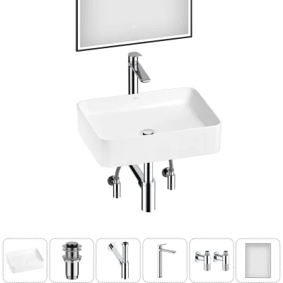 Набор Wellsee 6 в 1 Mint накладная раковина 50x38 см 20218893R