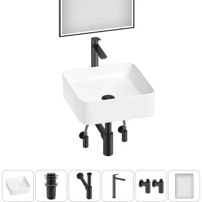 Набор Wellsee 6 в 1 Mint накладная раковина 38x38 см 20218880R