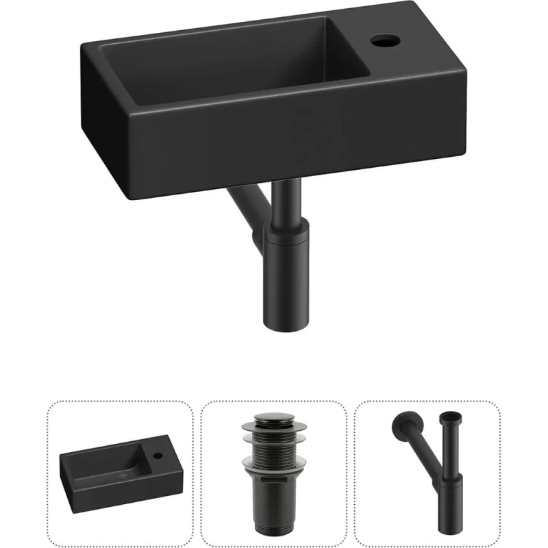 Комплект Wellsee 3 в 1 Lavinia Boho Bathroom Sink накладная/подвесная раковина 40x20 см 20215985R