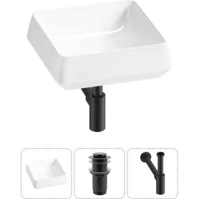 Комплект 3 в 1 Lavinia Boho Bathroom Sink накладная раковина 38x38 см, состоит из 3331110 20215417R