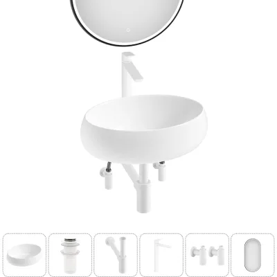 Комплект Lavinia Boho 6 в 1 Bathroom Sink накладная раковина 50x36 см 3331108 20219252R