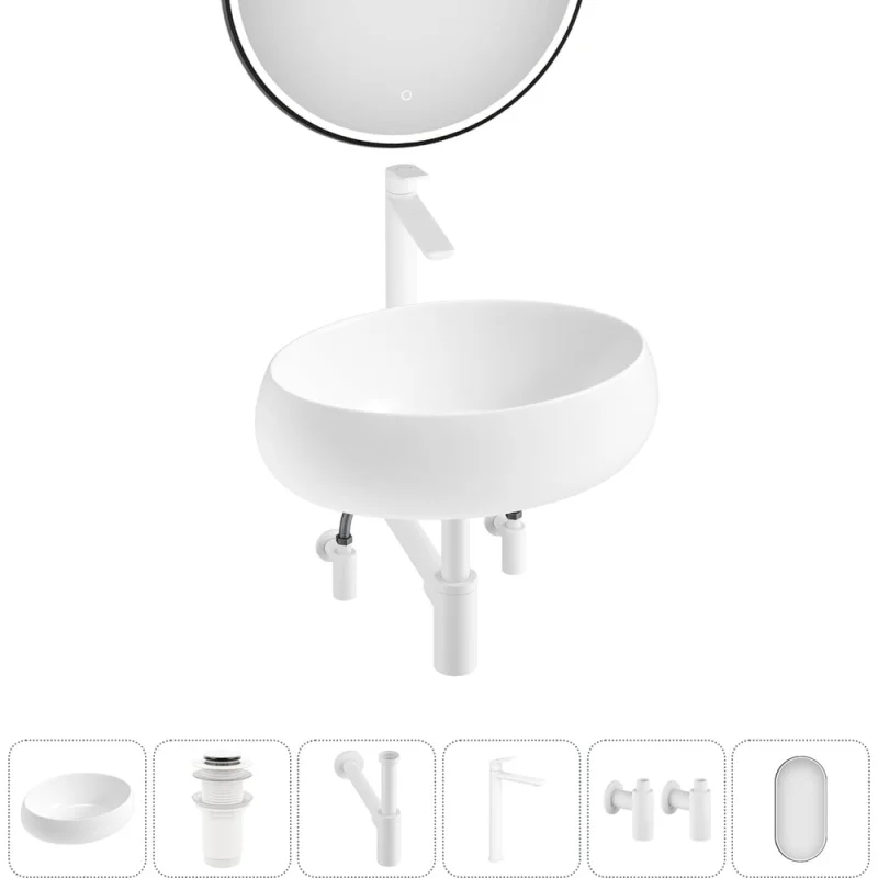 Комплект Lavinia Boho 6 в 1 Bathroom Sink накладная раковина 50x36 см 3331108 20219252R