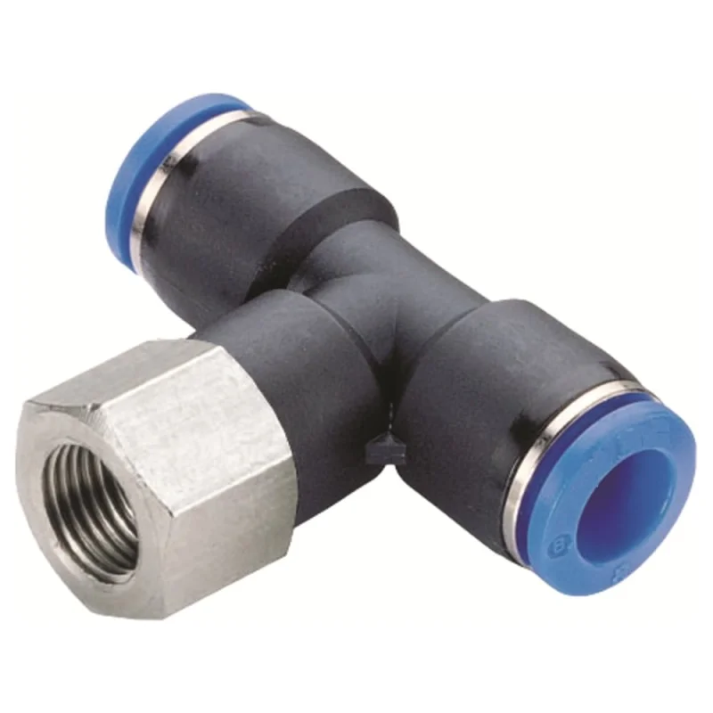 Фитинг цанговый тройник 8 мм, внутренняя резьба 1/4" Pegas pneumatic 5505