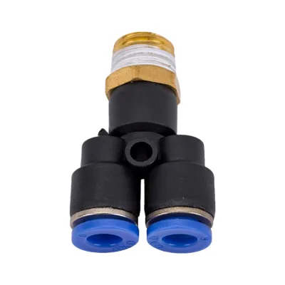 Фитинг цанговый Y-образный трубка 6 мм, внешняя резьба 1/4" Pegas pneumatic 5703