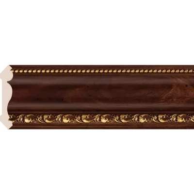 Карниз Cosca Decor 146-1084 интерьерный багет, 89 мм, красное дерево с золотом СПБ016571