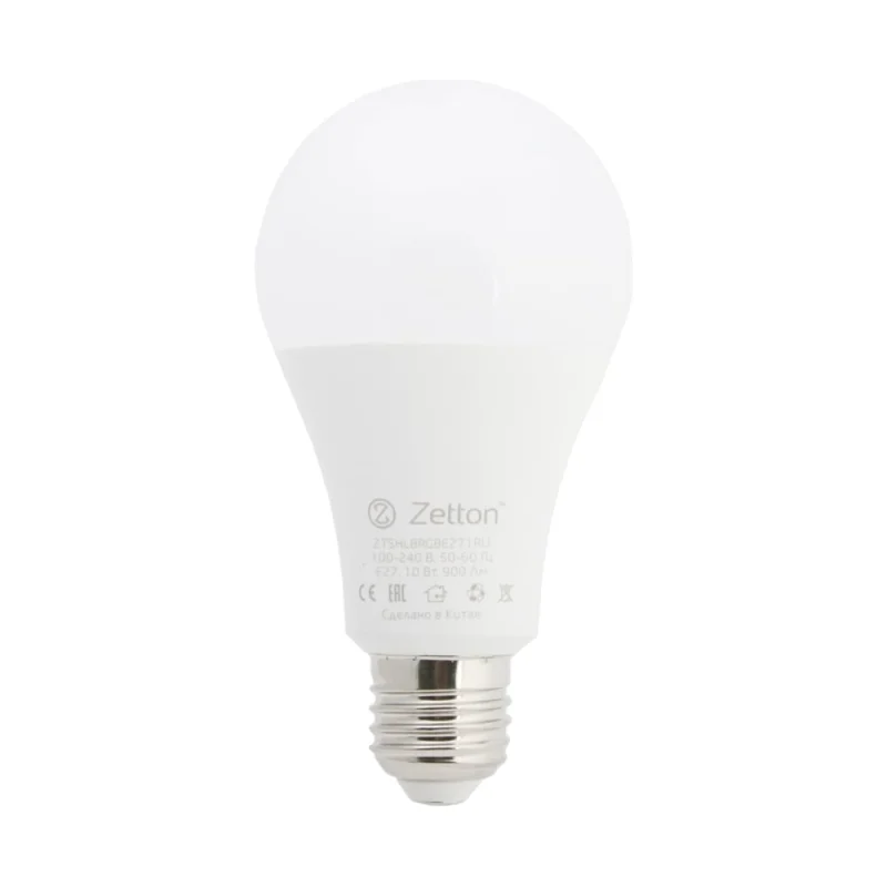 Умная лампа Zetton LED RGBW Wi-Fi Bulb E27 10Вт ZTSHLBRGBE271RU