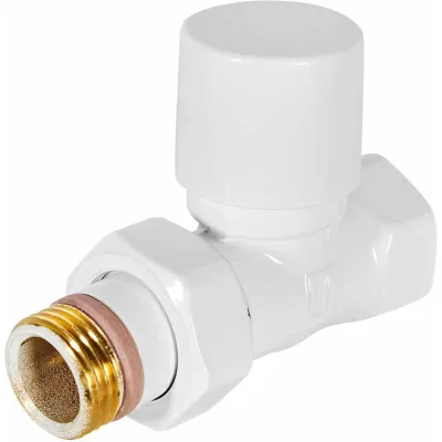 Клапан запорно-балансировочный Design белый, прямой STOUT SVLD-0001-000015W RG00943679D0HO